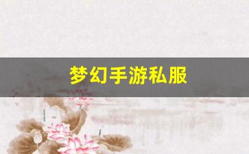 梦幻手游私服(梦幻西游渠道服)