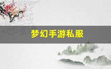 梦幻手游私服(梦幻西游手游开服表)
