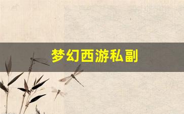 梦幻西游私副(梦幻西游私sf)